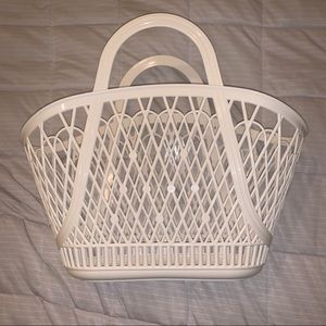 white sun jellies vintage pinup tote